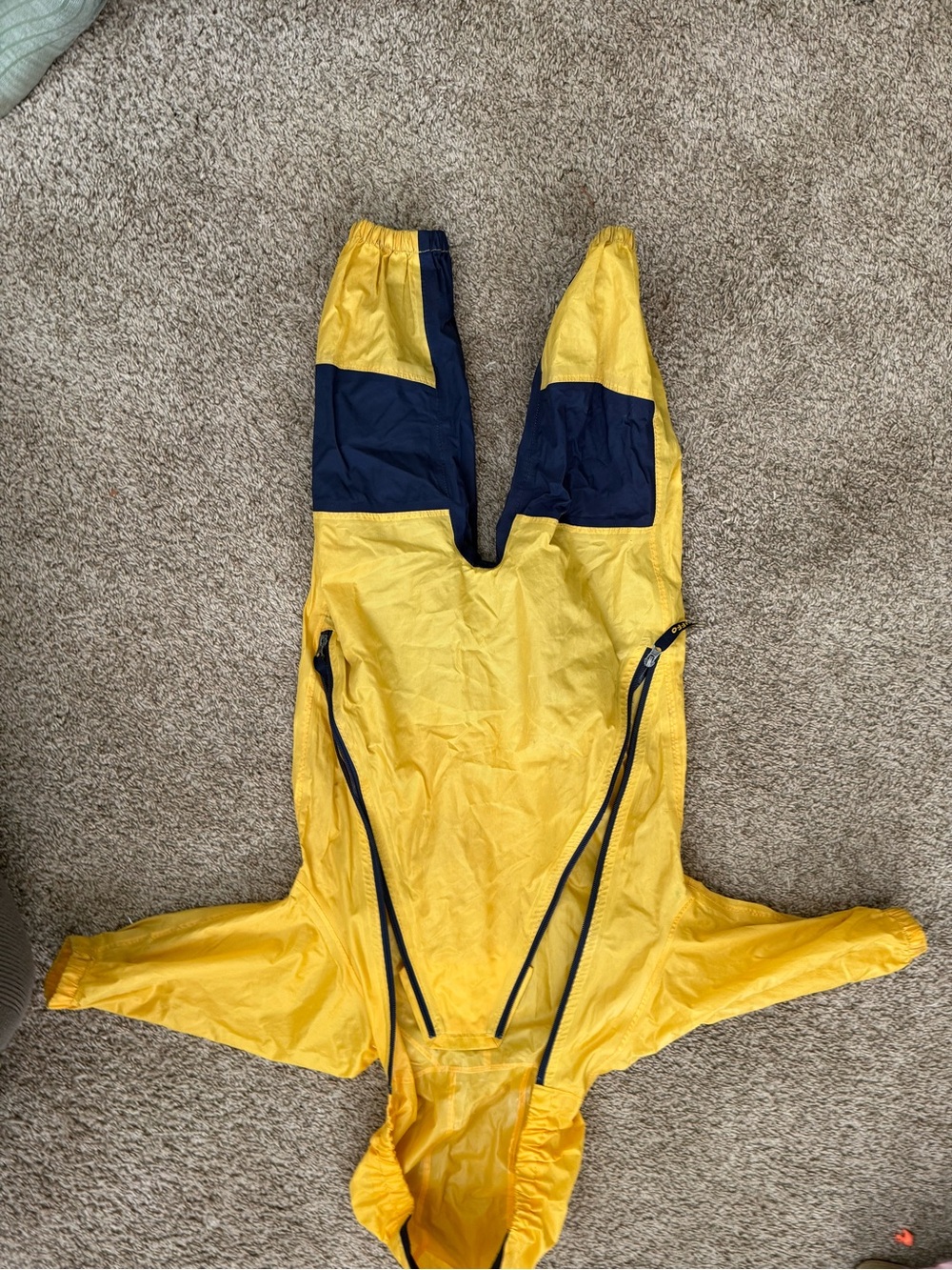 Tuffo - Kids Yellow and Navy One-Piece Rain Suit